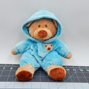 Ty Pluffies Baby Blue Bear Plush Soft Pajamas Teddy 2010 Stuffed Animal Toy